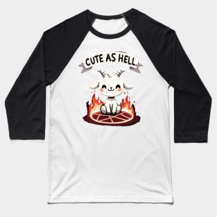 Cute as Hell Goat Baseball T-Shirt